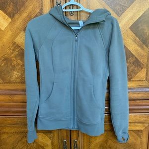 Lululemon Scuba green hoodie light cotton fleece